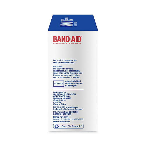 BAND-AID Plastic Adhesive Bandages, 0.75 x 3, 60/Box (100563500)