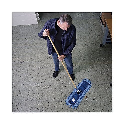 Boardwalk&reg; Clip-On 180 Degree Swivel Head Wood Dust Mop Handle (BWK1490)