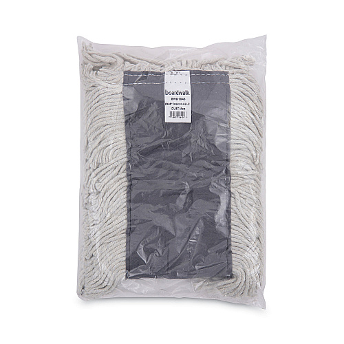 Boardwalk&reg; Mop Head, Dust, Cotton/Synthetic Fibers, 48 x 5, White (BWK1648)