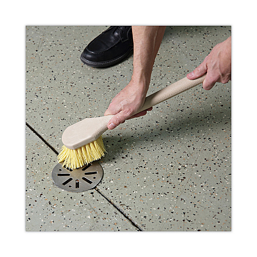 Boardwalk&reg; Plastic Bristle Utility Brush, 20", Tan Handle (BWK4320)