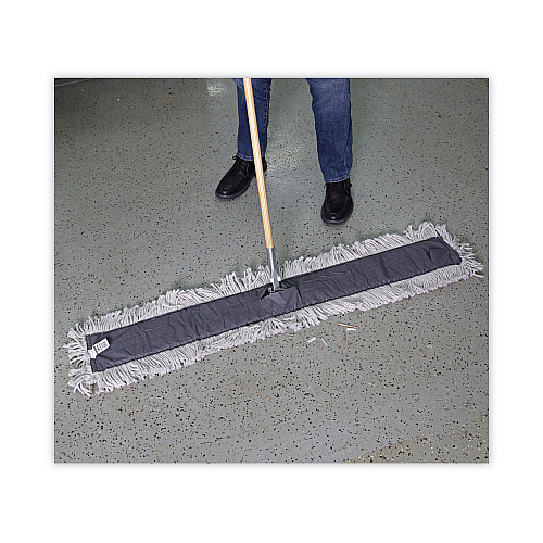 Boardwalk&reg; Mop Head, Dust, Cotton/Synthetic Fibers, 48 x 5, White (BWK1648)
