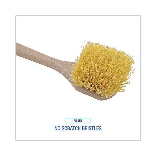 Boardwalk&reg; Plastic Bristle Utility Brush, 20", Tan Handle (BWK4320)