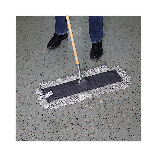 Boardwalk&reg; Disposable Dust Mop Head, Cotton/Synthetic, 24w x 5d, White (BWK1624)