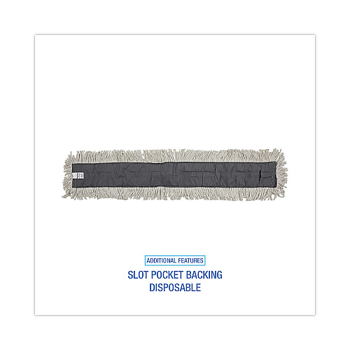 Boardwalk&reg; Mop Head, Dust, Cotton/Synthetic Fibers, 48 x 5, White (BWK1648)