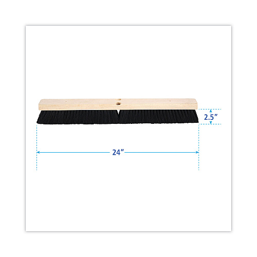Boardwalk&reg; Floor Brush Head, 2 1/2" Black Tampico Fiber, 24" (BWK20224)