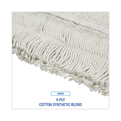 Boardwalk&reg; Mop Head, Dust, Cotton/Synthetic Fibers, 48 x 5, White (BWK1648)