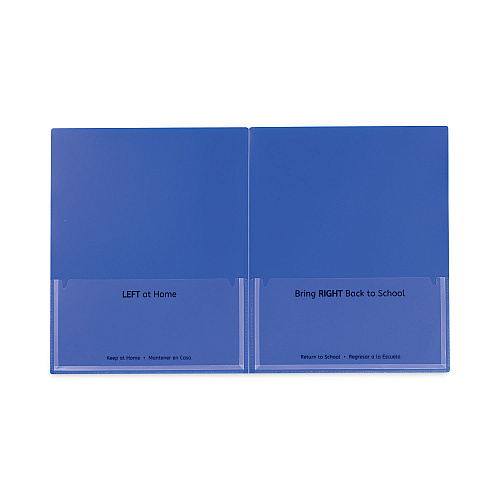 C-Line Classroom Connector Folders, 11 x 8.5, Blue, 25/Box (32005)
