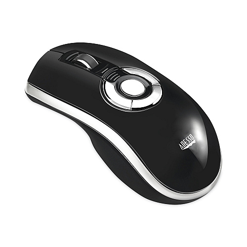 Adesso Air Mouse Elite Wireless Presenter Mouse, 2.4 GHz Frequency/100 ft Wireless Range, Left/Right Hand Use, Black (IMOUSEP20)
