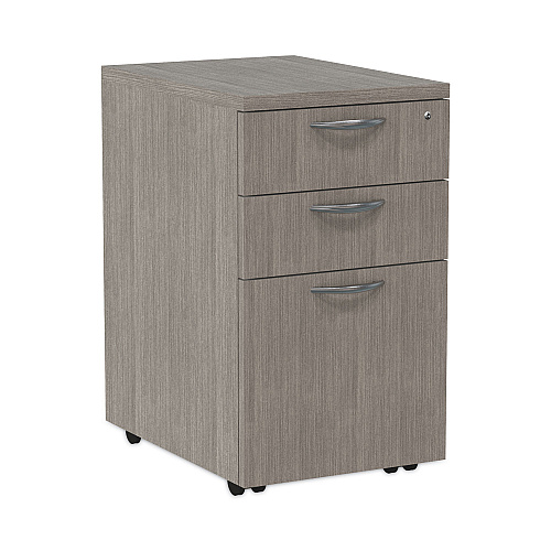 Alera Valencia Series Mobile Pedestal File, Left/Right, 3-Drawer: Box/Box/File, Legal/Letter, Gray, 15.88 x 20.5 x 28.39 (ALEVA572816GY)