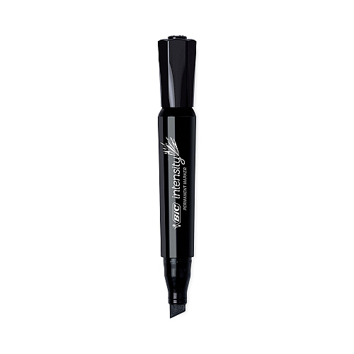 BIC Intensity Chisel Tip Permanent Marker, Broad Chisel Tip, Tuxedo Black, Dozen (GPMM11BK)