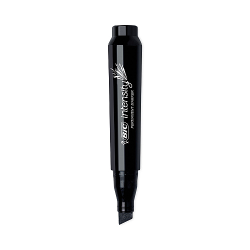 BIC Intensity Chisel Tip Permanent Marker, Broad Chisel Tip, Tuxedo Black, Dozen (GPMM11BK)