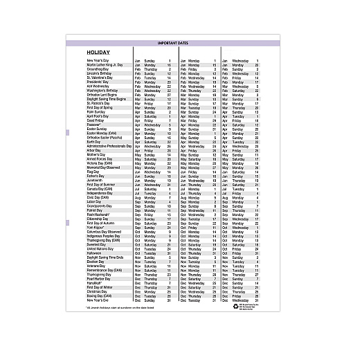 House of Doolittle Recycled WildFlower Weekly/Monthly Planner, WildFlower Artwork, 11 x 8.5, Gray/White/Purple Cover, 12-Month (Jan-Dec): 2026 (28774)
