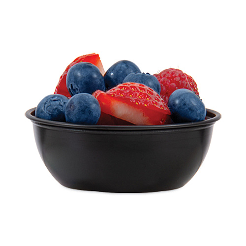 SOLO Polystyrene Portion Cups, 3.5 oz, Black, 250/Bag, 10 Bags/Carton (DSS3)