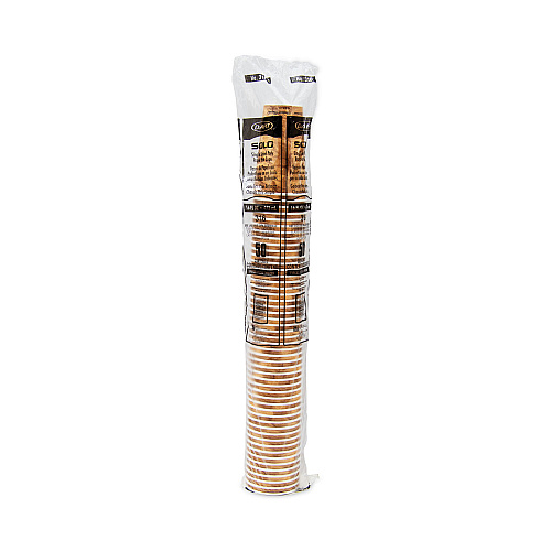SOLO Mistique Hot Paper Cups, 16 oz, Brown, 50/Sleeve, 20 Sleeves/Carton (316MS)