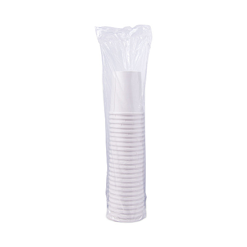 SOLO Flexstyle Double Poly Paper Containers, 32 oz, White, Paper, 25/Pack, 20 Packs/Carton (H4325U)