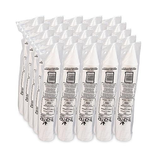 SOLO Bare Eco-Forward Treated Paper Cone Cups, ProPlanet Seal, 4.25 oz, White, 200/Bag, 25 Bags/Carton (42BR)