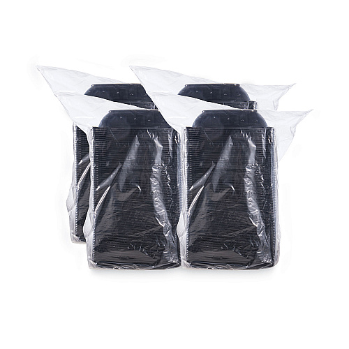 Dart PresentaBowls Pro Black Square Bowls, 32 oz, 8.5 x 8.5 x 2, Plastic, 63/Bag, 4 Bags/Carton (B32SB)