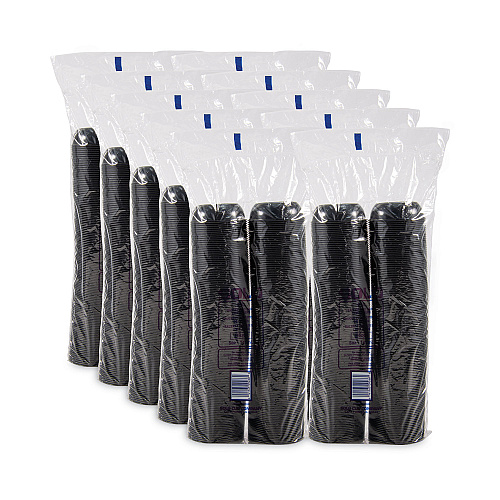 SOLO Polystyrene Portion Cups, 5.5 oz, Black, 250/Bag, 10 Bags/Carton (DSS50001)