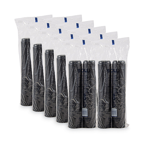 SOLO Polystyrene Portion Cups, 2.5 oz, Black, 250/Bag, 10 Bags/Carton (DSS2)