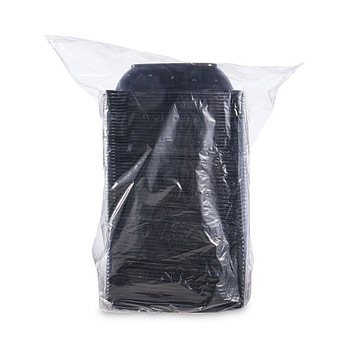 Dart PresentaBowls Pro Black Square Bowls, 32 oz, 8.5 x 8.5 x 2, Plastic, 63/Bag, 4 Bags/Carton (B32SB)