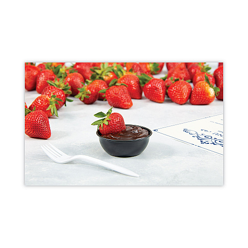 SOLO Polystyrene Portion Cups, 3.5 oz, Black, 250/Bag, 10 Bags/Carton (DSS3)