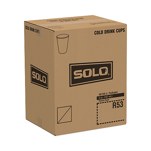 SOLO Symphony Design Paper Water Cups, ProPlanet Seal, 5 oz, 100/Bag, 30 Bags/Carton (R53SYMCT)