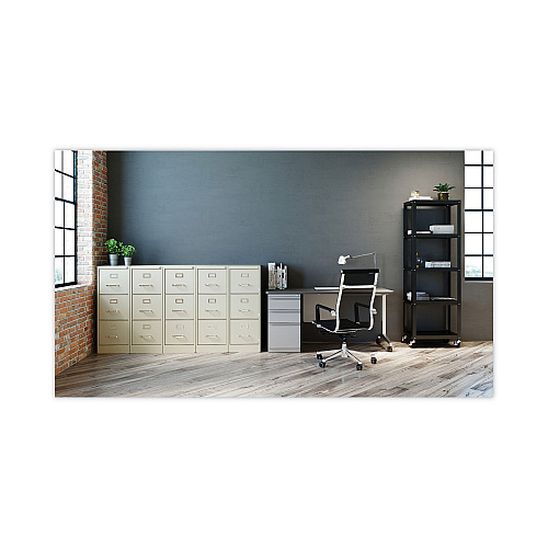 Alera Three-Drawer Economy Vertical File, Letter-Size File Drawers, 15" x 22" x 40.19", Putty (ALEHVF1541PY)