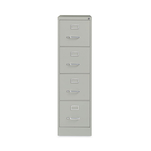 Alera Four-Drawer Economy Vertical File, Letter-Size File Drawers, 15" x 26.5" x 52", Light Gray (ALEHVF152652LG)
