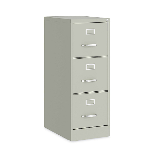 Alera Three-Drawer Economy Vertical File, Letter-Size File Drawers, 15" x 22" x 40.19", Light Gray (ALEHVF1541LG)