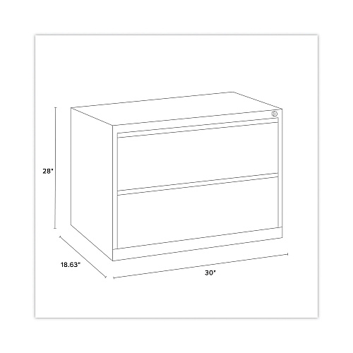 Hirsh Industries Lateral File Cabinet, 2 Letter/Legal/A4-Size File Drawers, Putty, 30 x 18.62 x 28 (14970)