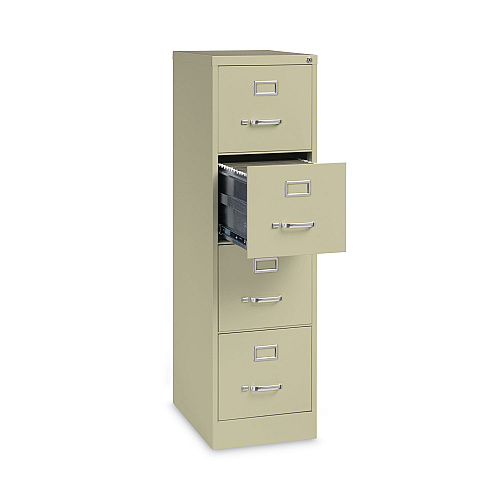 Alera Four-Drawer Economy Vertical File, Letter-Size File Drawers, 15" x 22" x 52", Putty (ALEHVF152252PY)