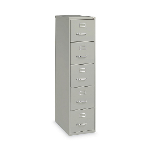 Alera Five-Drawer Economy Vertical File, Letter-Size File Drawers, 15" x 26.5" x 61.37", Light Gray (ALEHVF1562LG)