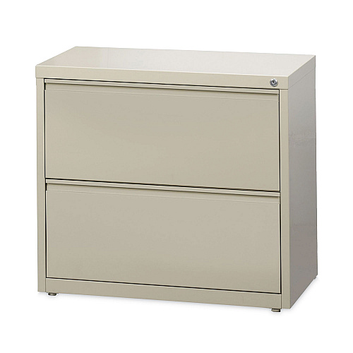 Hirsh Industries Lateral File Cabinet, 2 Letter/Legal/A4-Size File Drawers, Putty, 30 x 18.62 x 28 (14970)