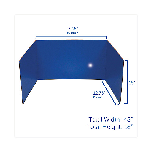 Flipside Study Carrel, 48 x 18, Assorted Colors, 24/Pack (61849)
