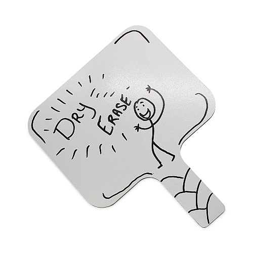 Flipside Dry Erase Paddle, 9.75 x 8, White Surface, 12/Pack (10039)