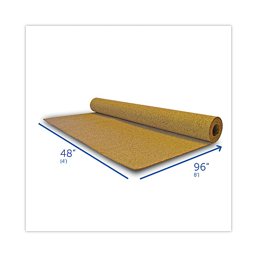 Flipside Cork Roll, 96" x 48", 0.12" Thick, Brown Surface (38001)