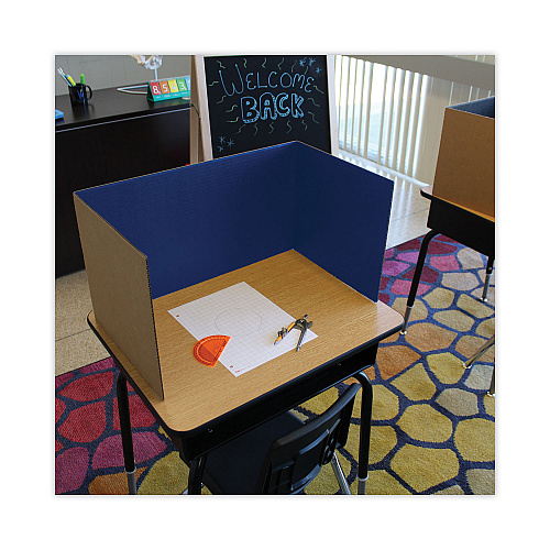 Flipside Study Carrel, 48 x 18, Assorted Colors, 24/Pack (61849)
