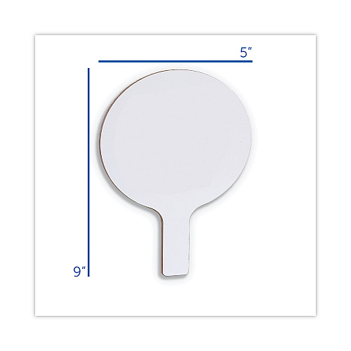 Flipside Dry Erase Paddle, 9 x 5, White Surface, 12/Pack (10036)