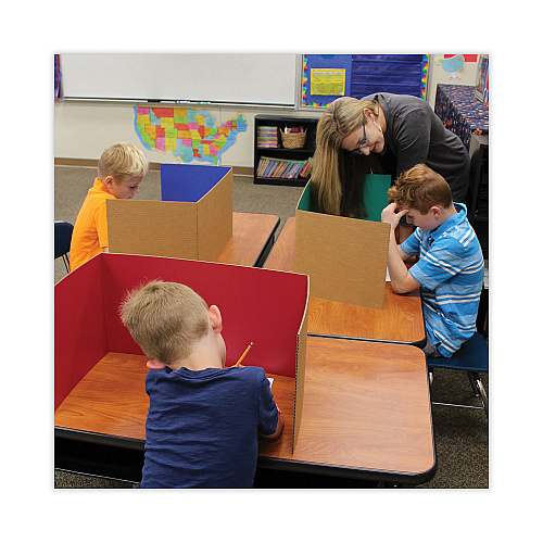 Flipside Study Carrel, 48 x 12, Assorted Colors, 24/Pack (60045)