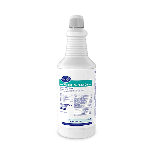 Diversey Crew Clinging Toilet Bowl Cleaner, Floral Scent, Liquid, 1 qt. Bottle, 12/CT (04578)