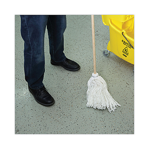 Boardwalk&reg; Deck Mop, 48" Wooden Handle, 16oz Rayon Fiber Head, 6/Pack (BWK116R)
