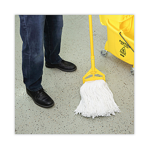 Boardwalk&reg; Premium 16 oz Cut-End Rayon Wet Mop Heads, White, 12 Mops (BWK216RCT)