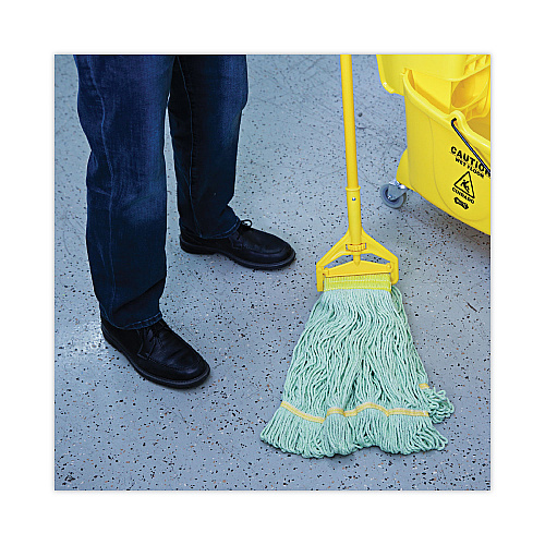 Boardwalk EcoMop Looped-End Mop Head, Recycled Fibers, Large Size, Green, 12/Carton (BWK1200LCT)