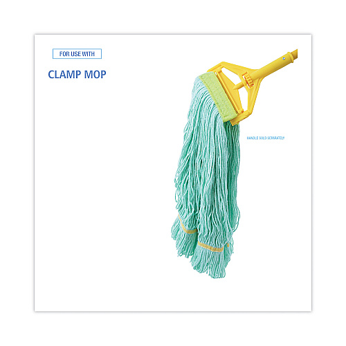 Boardwalk&reg; Looped-End Mop Head, Recycled Fibers, Medium, Green (BWK1200MEA)