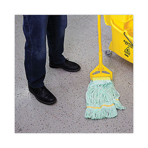 Boardwalk&reg; Looped-End Mop Head, Recycled Fibers, Medium, Green (BWK1200MEA)