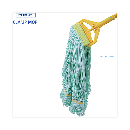 Boardwalk&reg; EcoMop Looped-End Mop Head, Extra Large, Green, Each (BWK1200XL)