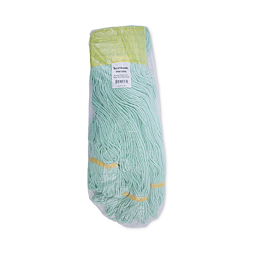 Boardwalk&reg; EcoMop Looped-End Mop Head, Extra Large, Green, Each (BWK1200XL)