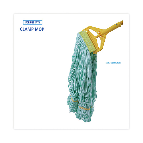 Boardwalk&reg; Looped-End Mop Head, Extra Large Size, Green, 12 Mops (BWK1200XLCT)