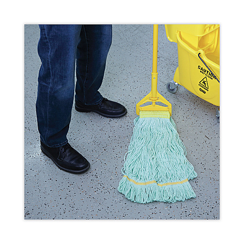 Boardwalk&reg; Looped-End Mop Head, Extra Large Size, Green, 12 Mops (BWK1200XLCT)