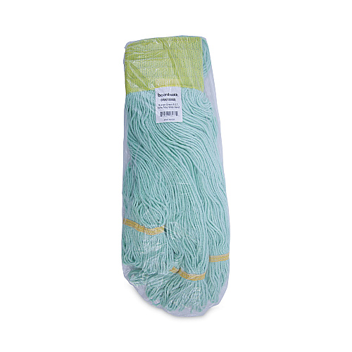 Boardwalk&reg; Looped-End Mop Head, Extra Large Size, Green, 12 Mops (BWK1200XLCT)